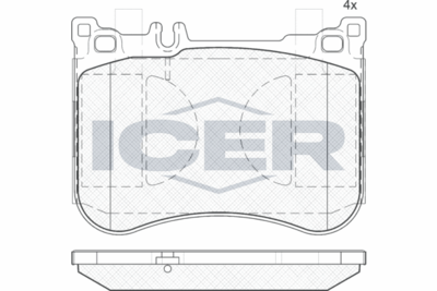Колодки тормозные ICER 182080