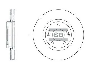 Диск тормозной передний SANGSIN SD1055