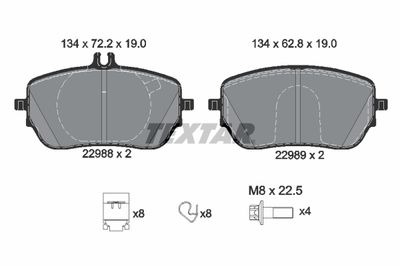 Колодки тормозные TEXTAR 2298801