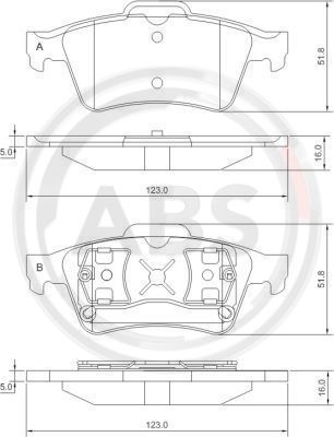 Комплект колодок для дискового тормоза DENCKERMANN B110650