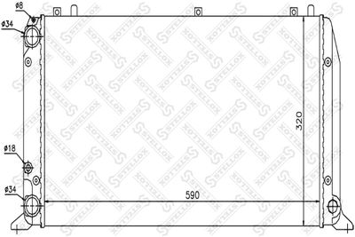 Радиатор STELLOX 1025016SX