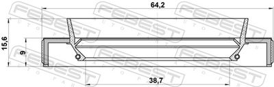 Сальник привода TOYOTA 9031140041