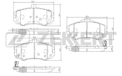 Колодки тормозные дисковые передние Zekkert BS1797