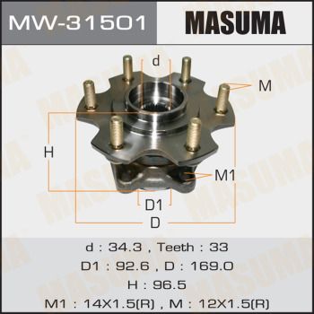 Подшипник ступицы задней Masuma MW31501