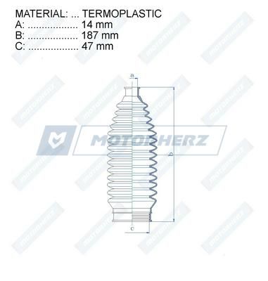 Пыльник рулевой рейки MotorHerz RDZ0502MG