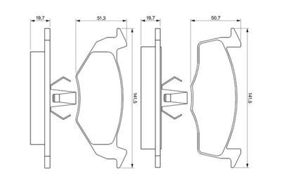 Комплект колодок для дискового тормоза BOSCH 0986424347