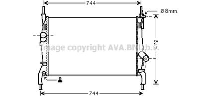Радиатор системы охлаждения AVA FD2404