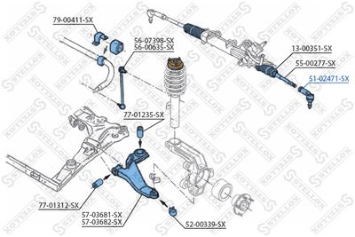 Наконечник рулевой тяги STELLOX 5102471SX