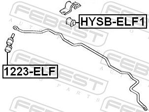 Втулка стабилизатора переднего FEBEST HYSBELF1