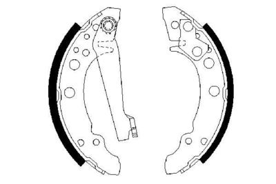 Колодки тормозные барабанные BOSCH 0986487002