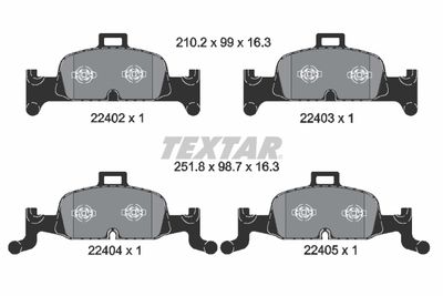 Колодки тормозные передние TEXTAR 2240201