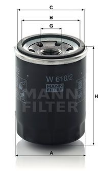 Фильтр масляный MANN-FILTER W6102