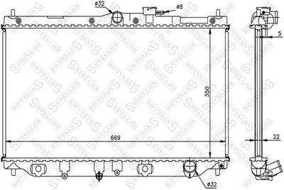 Радиатор STELLOX 1025032SX