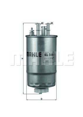 Фильтр топливный MAHLE KL566