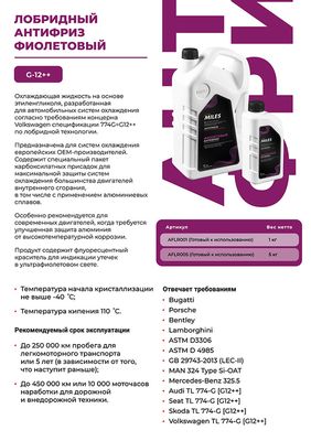 Антифриз фиолетовый Miles AFLR005