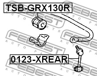 Втулка стабилизатора заднего FEBEST TSBGRX130R