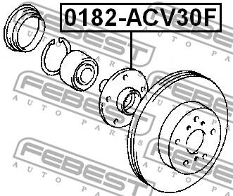 Ступица передняя FEBEST 0182ACV30F