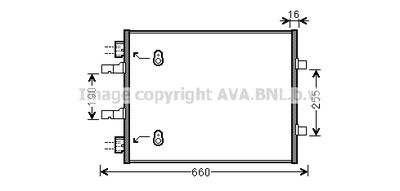 Радиатор кондиционера AVA OL5480