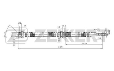 Шланг тормозной Zekkert BS9242