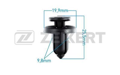 Клипса крепежная Zekkert BE2659