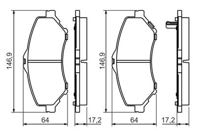 Колодки тормозные дисковые передние BOSCH 0986494493