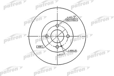 Диск тормозной передний PATRON PBD3089