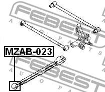 Сайлентблок задней продольной тяги FEBEST MZAB023
