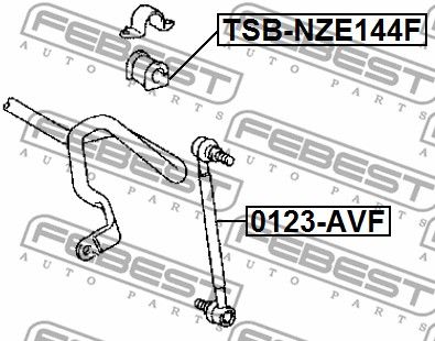 Втулка стабилизатора переднего FEBEST TSBNZE144F
