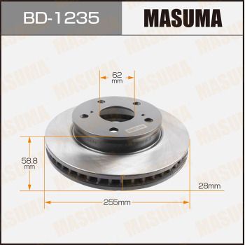 Диск тормозной Masuma BD1235
