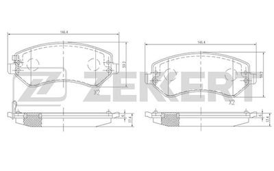 Колодки тормозные дисковые передние Zekkert BS1345