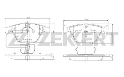 Колодки тормозные дисковые передние Zekkert BS1163