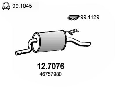 Глушитель задняя часть ASSO 127076