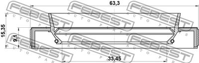 Сальник привода FEBEST 95HBY35630915L