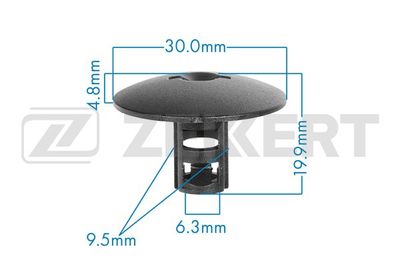 Клипса крепежная Zekkert BE3528