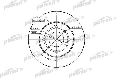Диск тормозной PATRON PBD2591