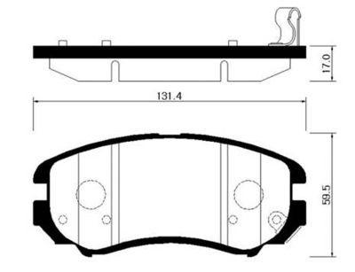Колодки тормозные дисковые передние HSB HP0037
