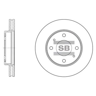 Диск тормозной SANGSIN SD1043