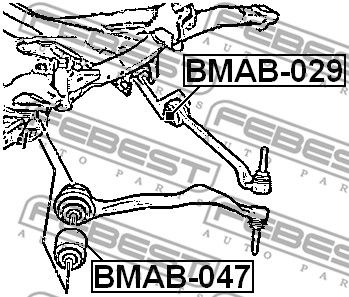 Сайлентблок рычага переднего FEBEST BMAB047