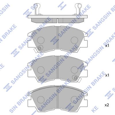 Колодки тормозные дисковые SANGSIN SP1135