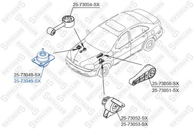 Опора двигателя правая STELLOX 2573049SX