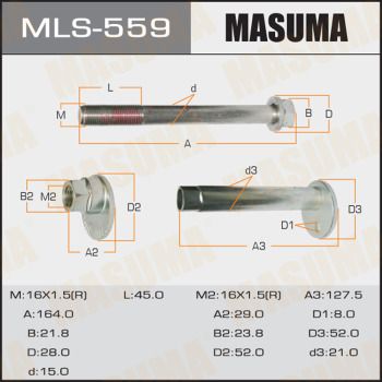 Болт эксцентриковый комплект Masuma MLS559