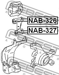 Сайлентблок рычага верхнего большой FEBEST NAB327