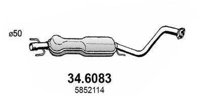 Глушитель средняя часть ASSO 346083
