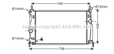 Радиатор охлаждения AVA MZ2254