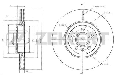 Диск тормозной передний Zekkert BS6425