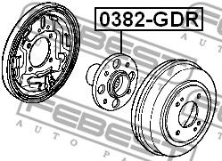 Ступица задняя FEBEST 0382GDR
