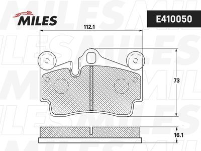 Колодки тормозные задние Miles E410050