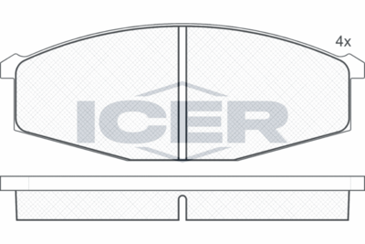 Колодки тормозные дисковые ICER 140347