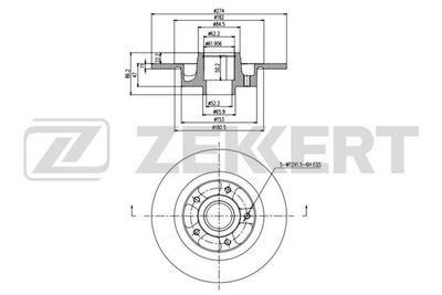 Диск тормозной задний Zekkert BS5998