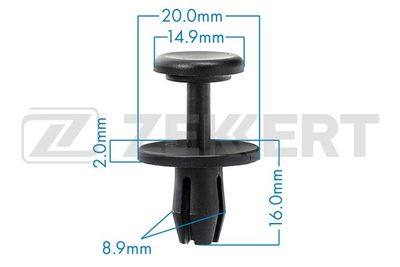 Клипса крепежная Zekkert BE2450